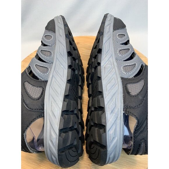 Ozark Trail Sandal 7 Mens Closed Toe Sport Hiking Adj Bungee Tie Grey Black - Picture 5 of 6